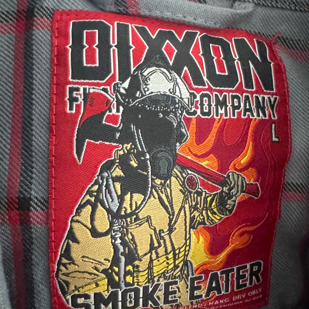 DIXXON “Smoke Eater” Gray Flannel with Firefighter Graphic - XL